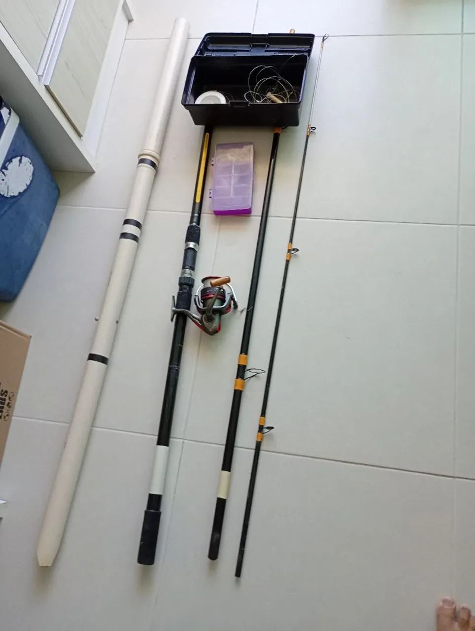 Vara de pesca com molinete  - Foto 2