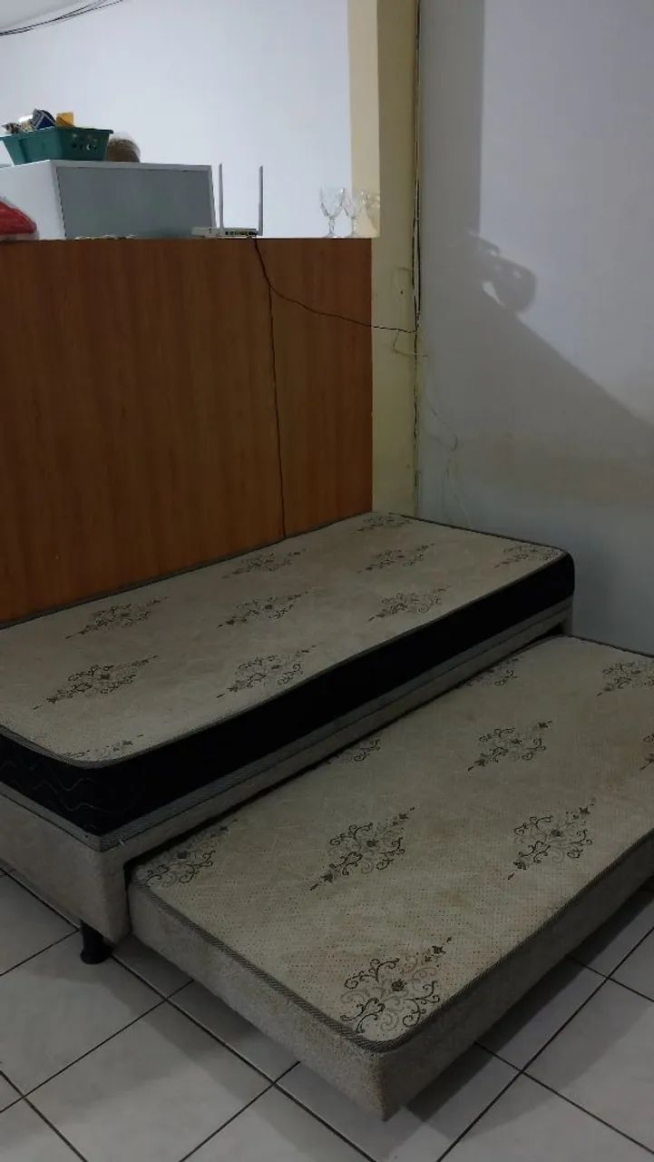 Cama box dupla conjugada solteiro