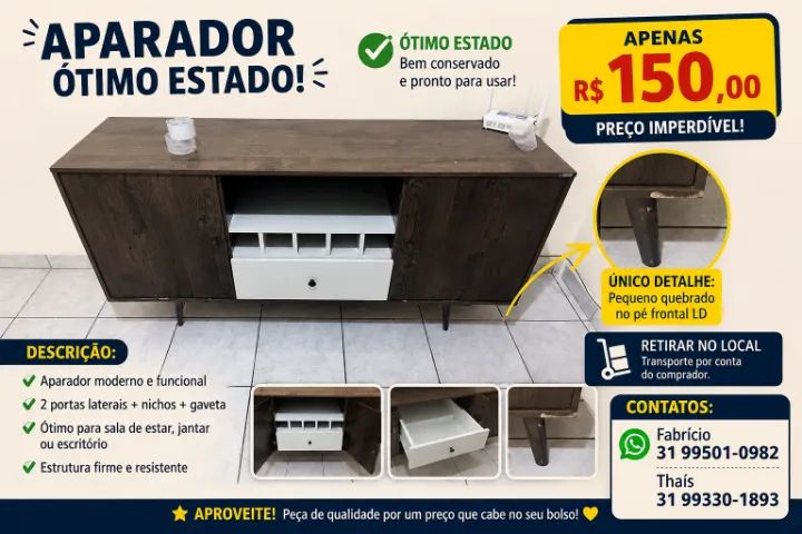 Aparador em ótimo estado - R$ 150,00