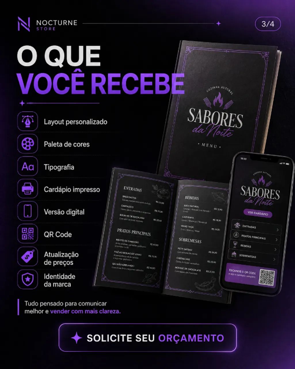Cardápio Personalizado | Restaurante, Lanchonete e Delivery - Foto 3
