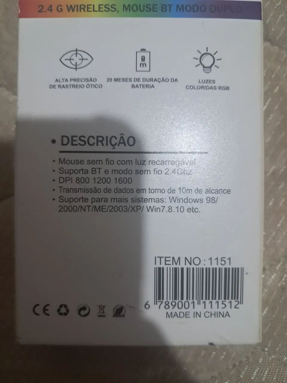 Mouse Sem fio wireless 2.4Ghz (NOVO) - Foto 2