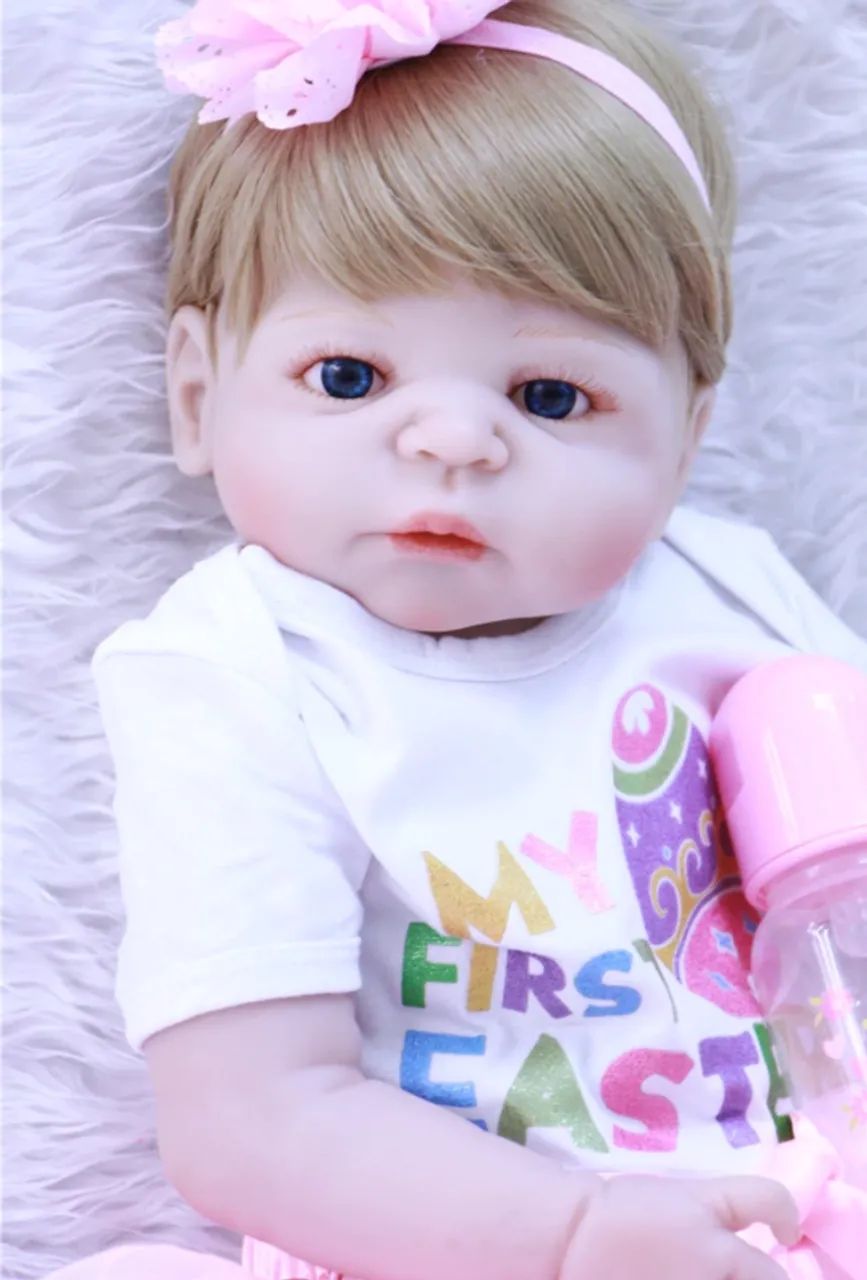 Boneca Realista Reborn Silicone Nenem Sara - Foto 5
