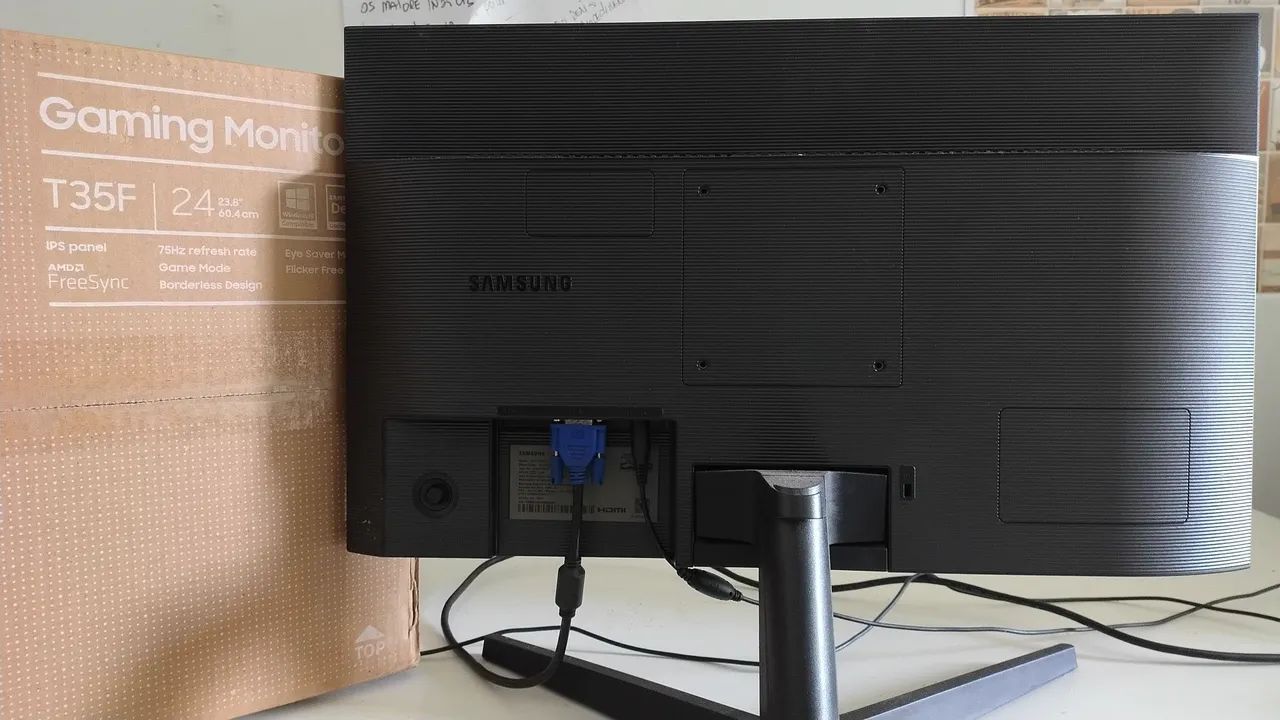 Monitor Samsung T35F 24? Full HD IPS 75Hz - Caixa e Nota Fiscal - Foto 3