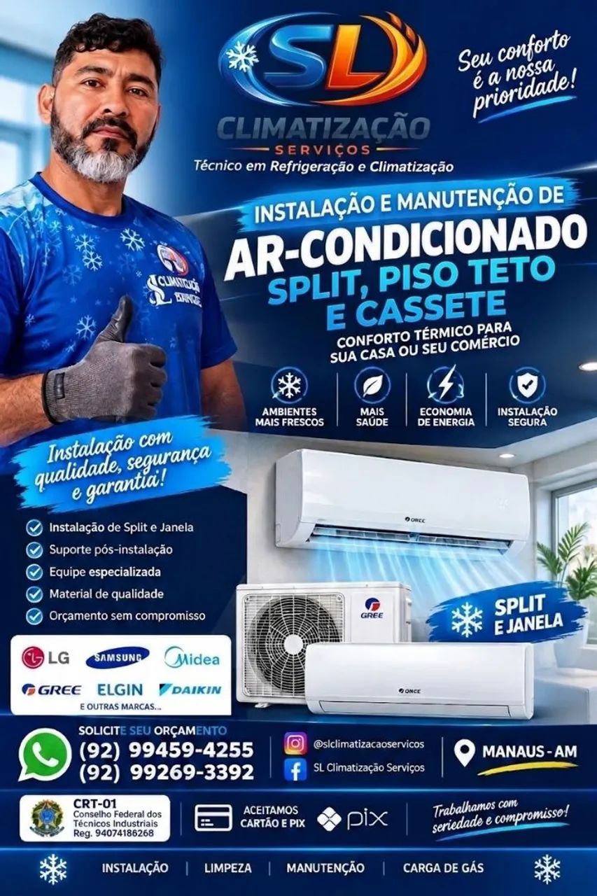 Instalação de ar condicionado split 