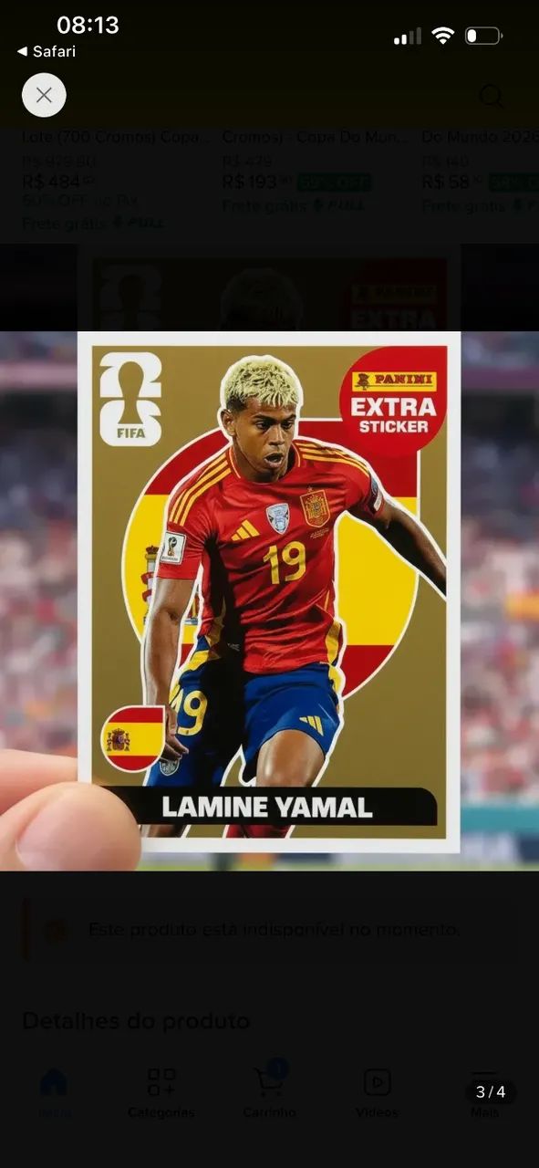 Extra sticker Lamine Yamal dourada - Foto 2
