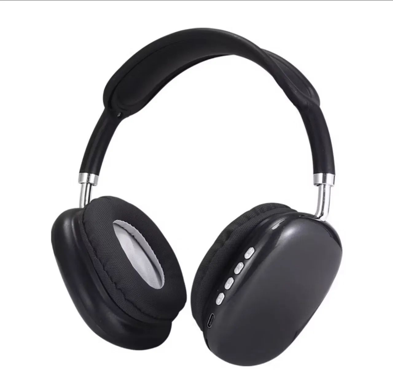 Caixa de som luminária e fone de ouvido