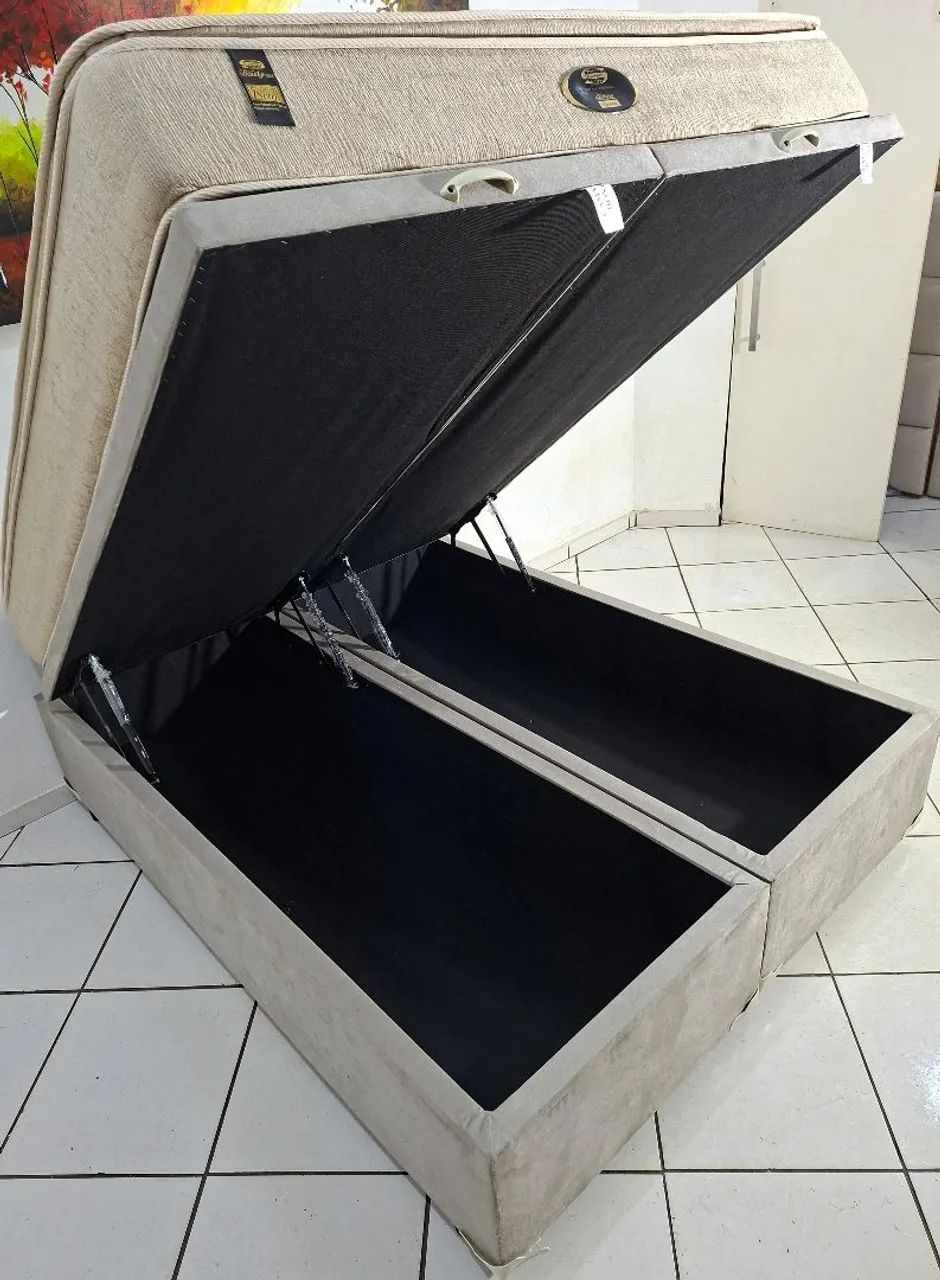 Cama Queen Size Baú, Simmons - ENTREGA GRÁTIS - Foto 4