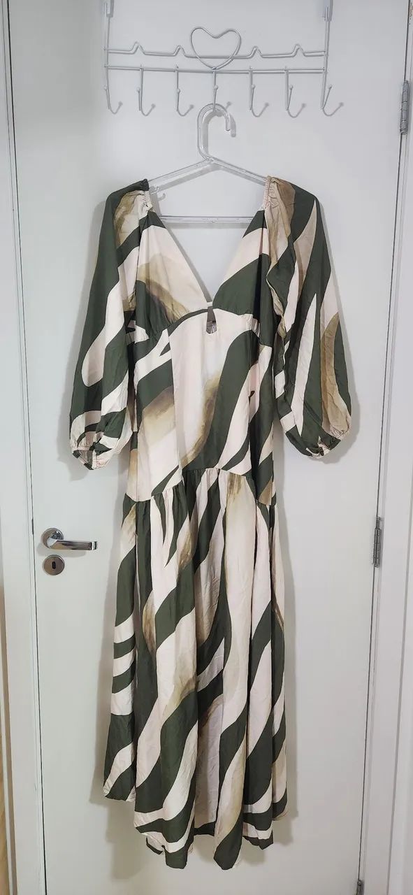 Vestido longo estampado 