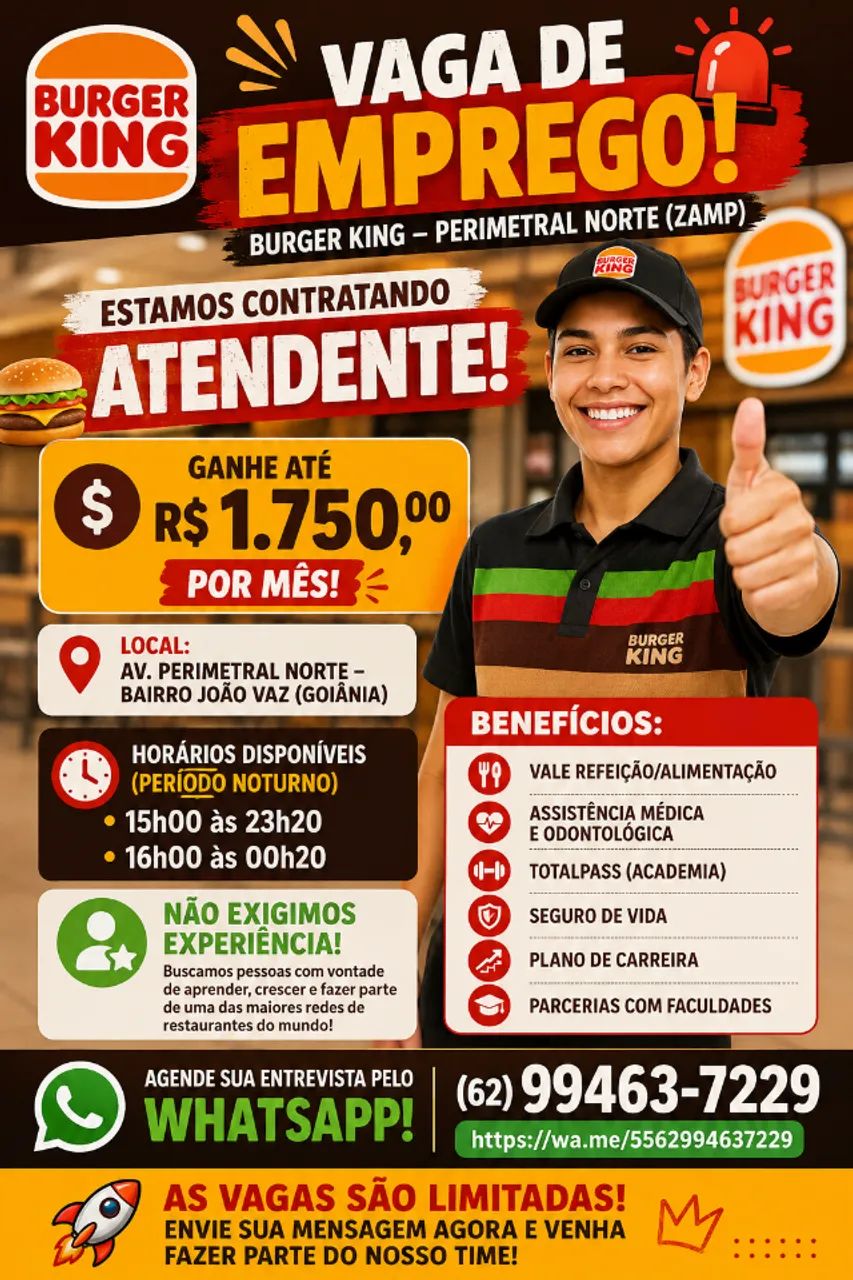 Vaga de emprego!