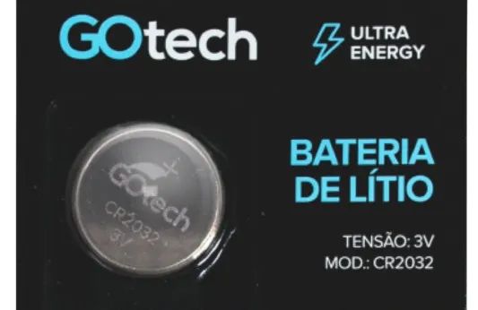 BATERIA DE LÍTIO TIPO MOEDA 3V CR2032 - GOTECH