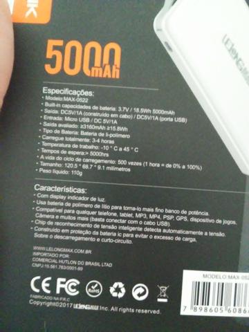 Carregador portátil novo 5.000 mh - Foto 2