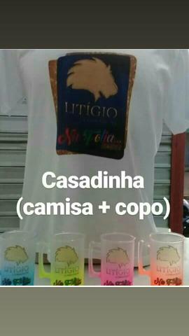 Camisas, copos e canecas personalizadas.