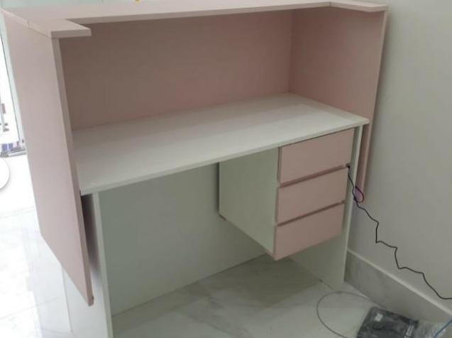 Balcão Rosa Rose - para recepção com LED - Foto 4
