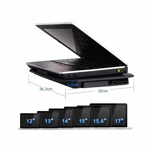 Suporte Base Notebook Com Ventilação Apoio Mesa 2 Coolers Led - Foto 5