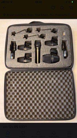 Kit microfone para bateria PGA7 shure - Foto 5