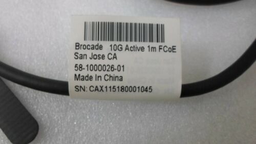 Brocade 10G FCoE Copper Active SFP+ Cable 1M 58-1000026-01