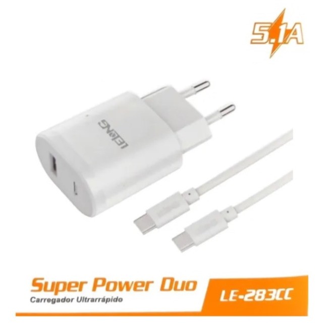 Carregador + Cabo Type C / Usb-C para Galaxy S20, S21 e S22 5.1A