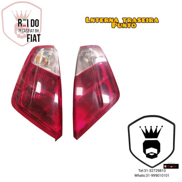 lanternas traseira fiat punto 2008 a 2012 - Foto 2