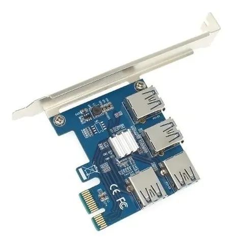 Multiplicador Riser Pci-e 1 Para 4 Mineração Rig Btc Eth