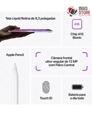 iPad Mini 6 2021 64GB 8.3" Novo/Lacrado  - Foto 4