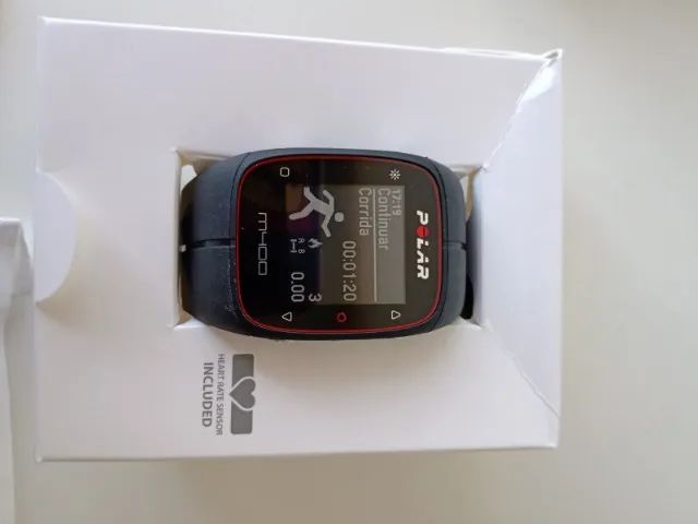 Relógio esportivo, marca Polar,  Monitor Cardíaco Modelo M400 Super profissional cor preto - Foto 6