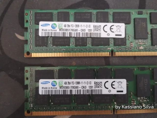 memórias 4gb-ddr3 Ecc Servidor compatíveis Xeon x79 x99 testadas retiradas de CPUs - Foto 4