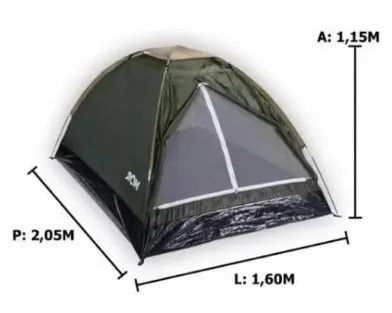 Barraca Mor Pantanal Camping Iglu 3 Pessoas 2,05x1,60x1,15 Mor