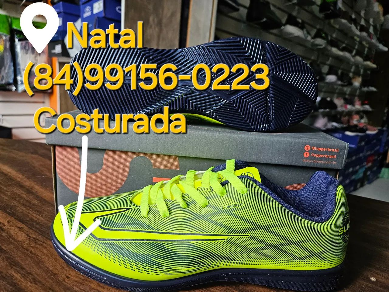 PROMOÇÃO CHUTEIRA DE FUTSAL TOPPER SLICK ORIGINAL 