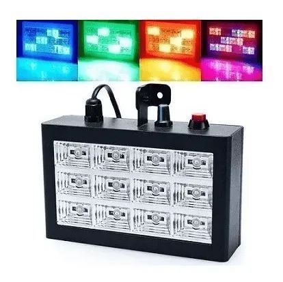 Strobo 12 Leds Branco Rítmico Bivolt Iluminação De Festa - Loja Natan Abreu - Foto 2