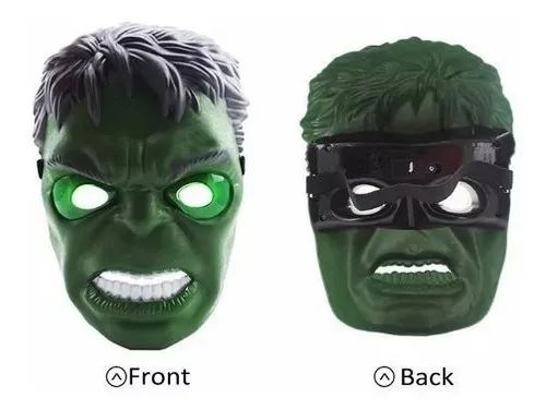 Mascara Infantil Brinquedo Herói Hero Hulk  Hulk Com Luzes - Foto 3