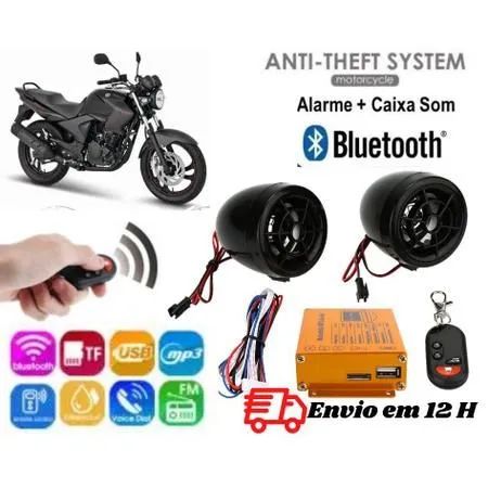 Som para moto top com bluetooth novo Aceitamos cartão 