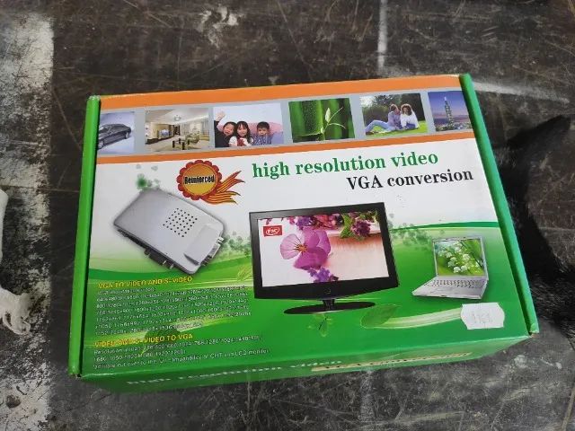 Conversor para câmeras de segurança AV para monitores VGA