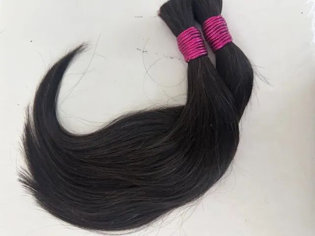 cabelo humano virgem de  65cm liso semi limpo  - Foto 2