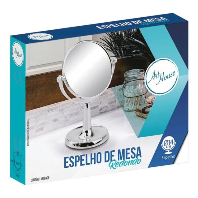 Espelho De Mesa C/ Base Metalica Art House Zf4992 Promoç
