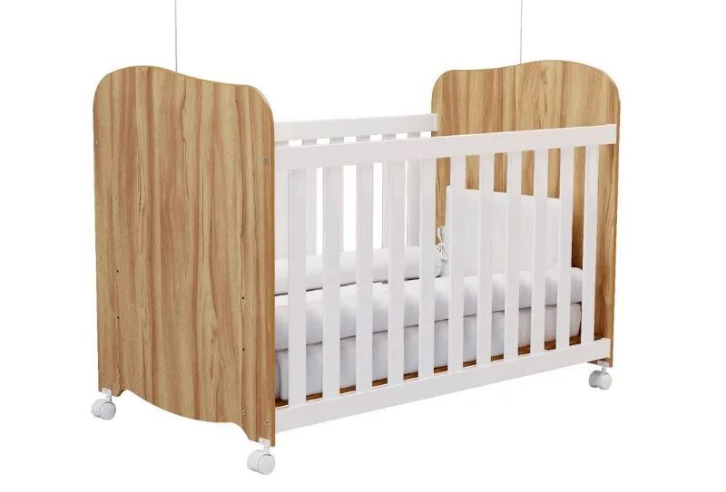 Comoda Junior C/ Porta + Berço Americano Lumi, 100% MDF (Novo) - Foto 4