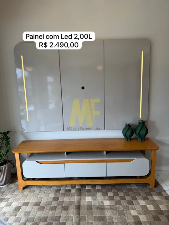 Rack para TV com Painel Moderno