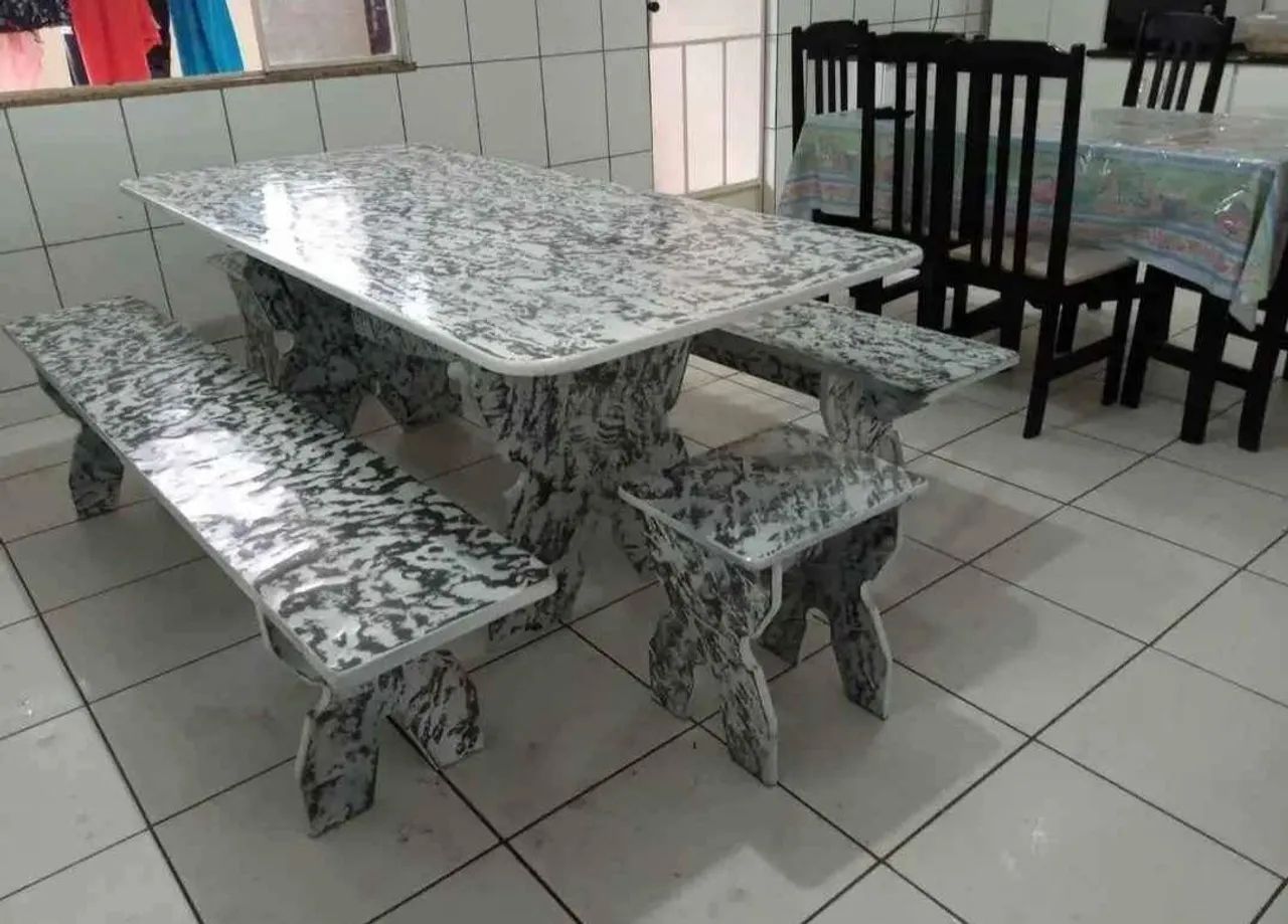 Mesa de Jantar Preta Moderna - Foto 3