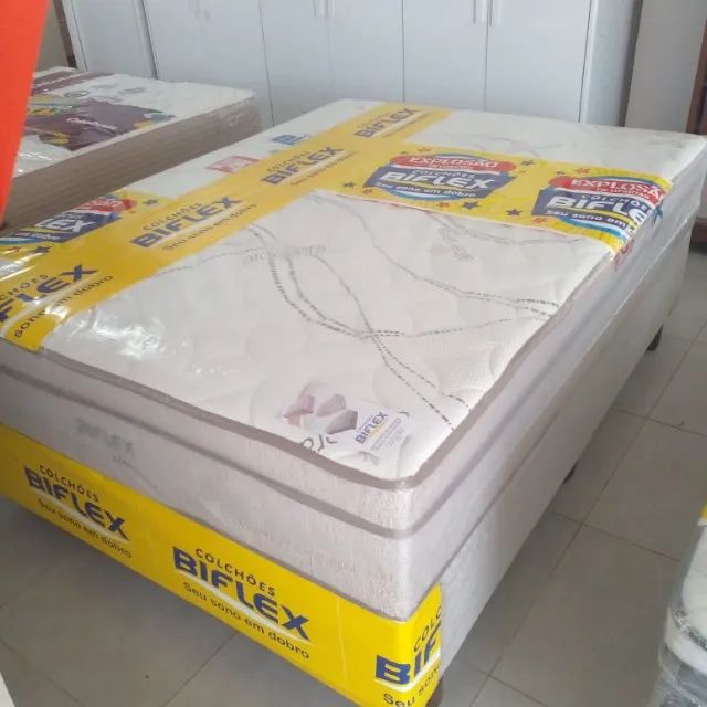Cama Box Biflex Casal 138x188x30cm Super Linda Fazemos Entrega