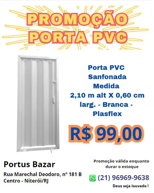 Promoção Porta PVC Sanfonada - Nova