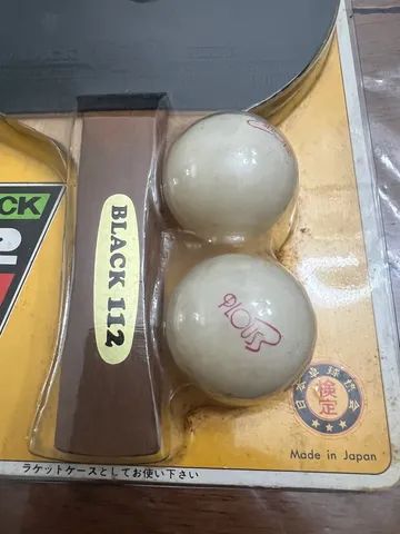 Raquete de tenis de mesa japonesa raridade 1985 nunca usada butterfly black 112  - Foto 2