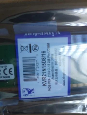 Memória Kingston 16GB Desktop DDR4 2133 