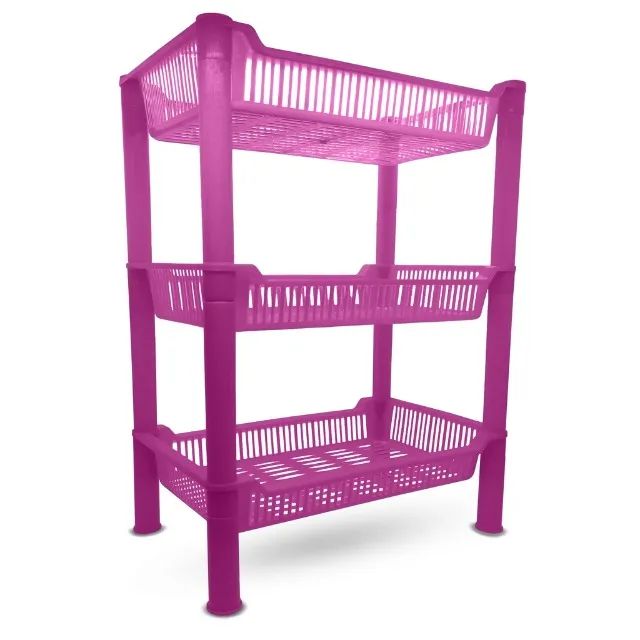mini prateleira estante de plást organizador 27cmx17cm fu381-rosa