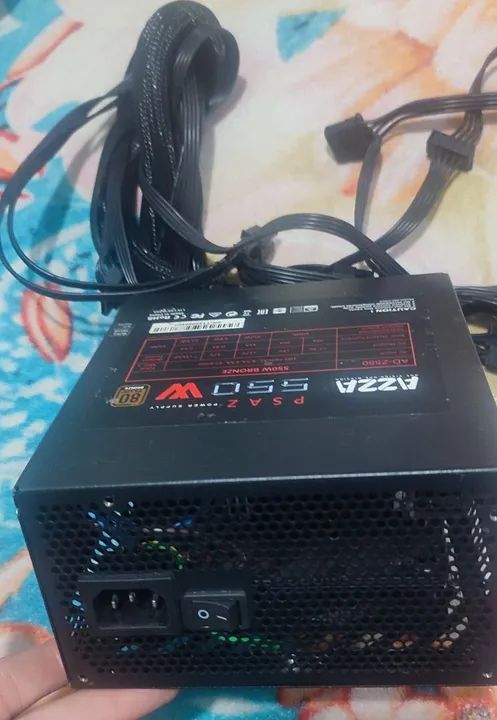 Fonte Azza 550w 80 plus *leia* - Foto 3