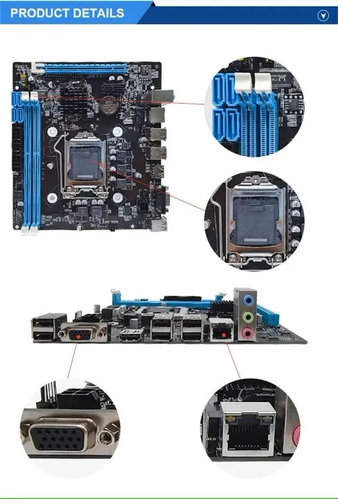 Placa Mãe H55 Lga 1156 Sata2.0 Pega Core I3/I5/I7 1ª Geração Ddr3 - Foto 6