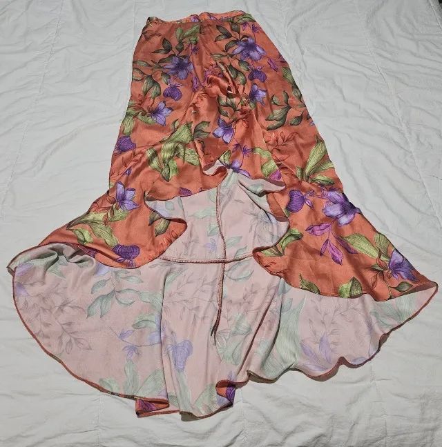 Saia estampada com fenda lateral - Lu Lucca e Marie - Aceito oferta - Foto 2