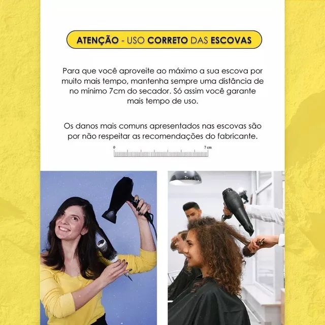 Escova hairdo amarela com servas de javali mistas profissionais  - Foto 5