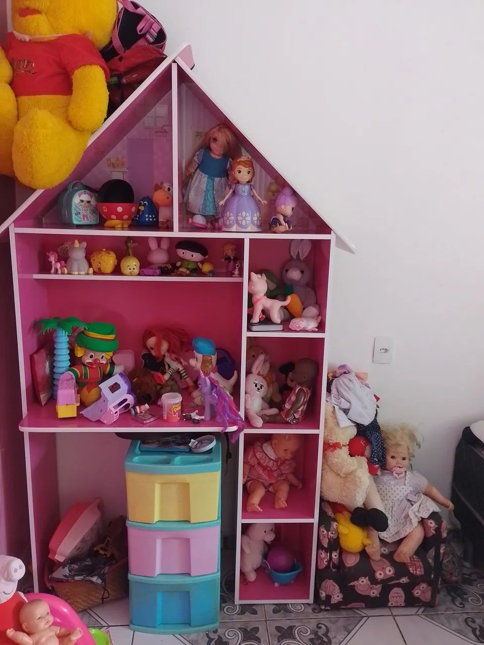 Estante Infantil Casinha Rosa - Foto 2