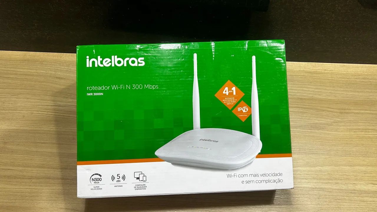 Roteador Intelbras IWR 3000N Wi-Fi N 300Mbps