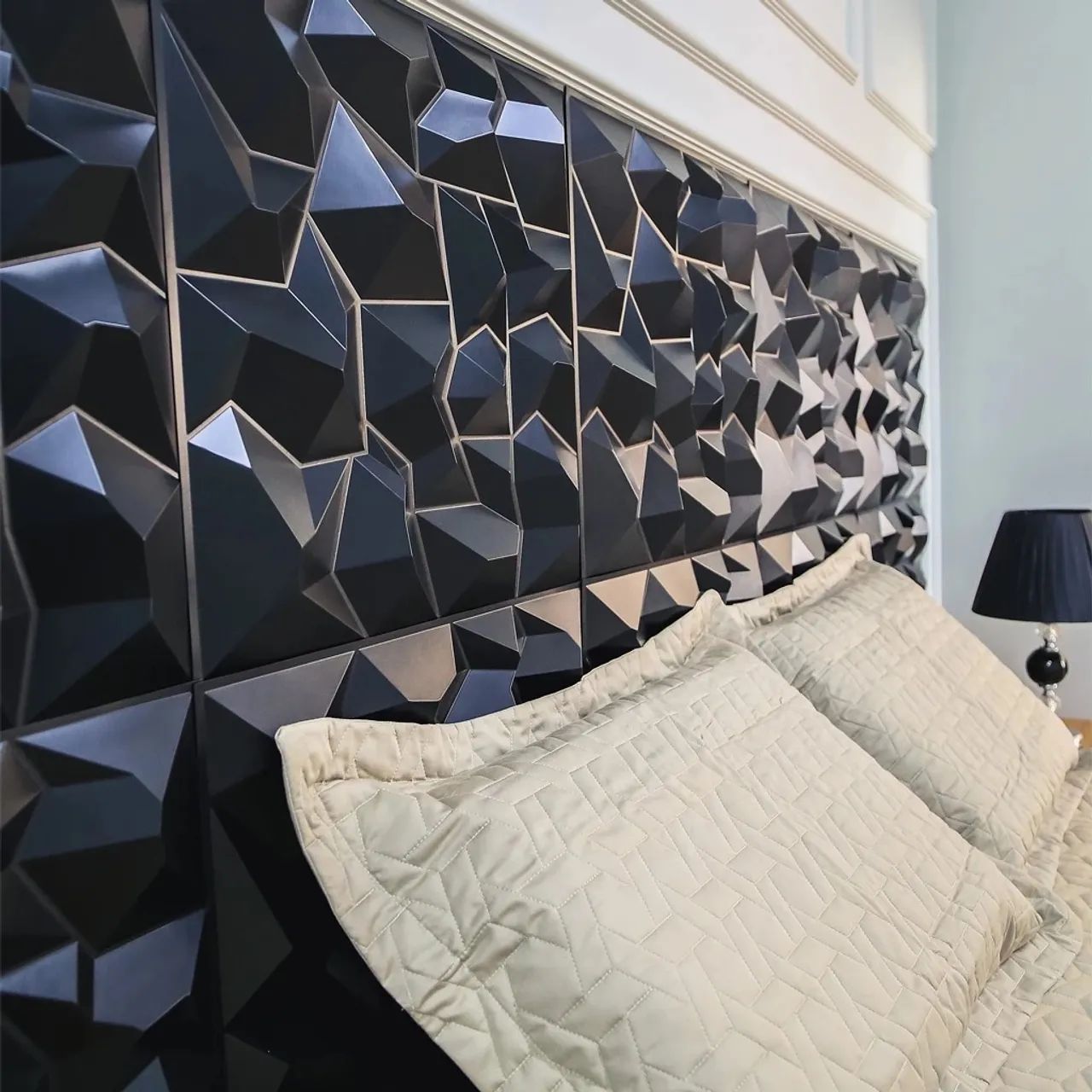 Placas 3D de PVC 25x25cm Parede Decor - Foto 3