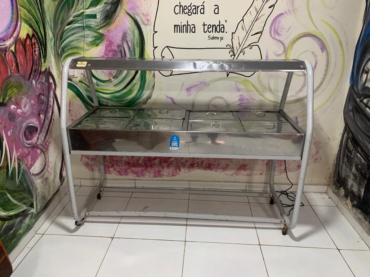 Bancada Aquecida em Aço Inox para Restaurante
